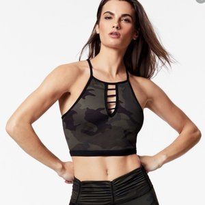 Carbon 38 Camo Sports Bra (Black)